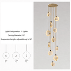 Moonshade Marble Disc Chandelier - fovolighting
