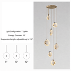 Moonshade Marble Disc Chandelier - fovolighting