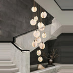 Moonshade Marble Disc Chandelier - fovolighting