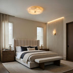 Moonshade Marble Flush Mount Chandelier - fovolighting
