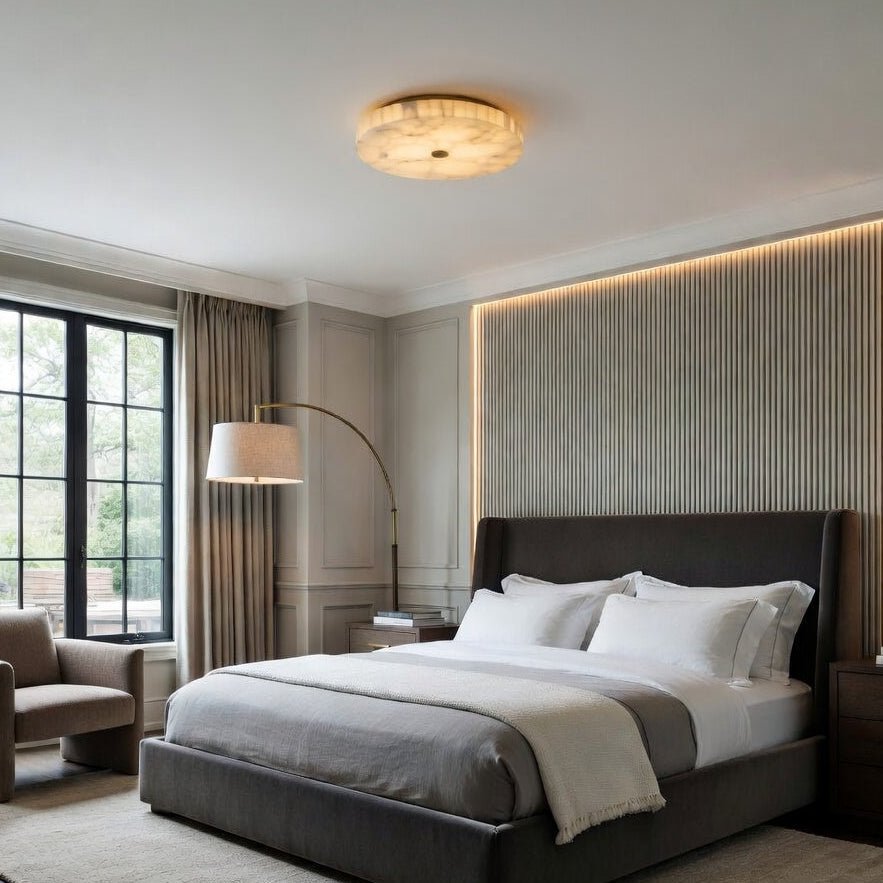 Moonshade Marble Flush Mount Chandelier - fovolighting