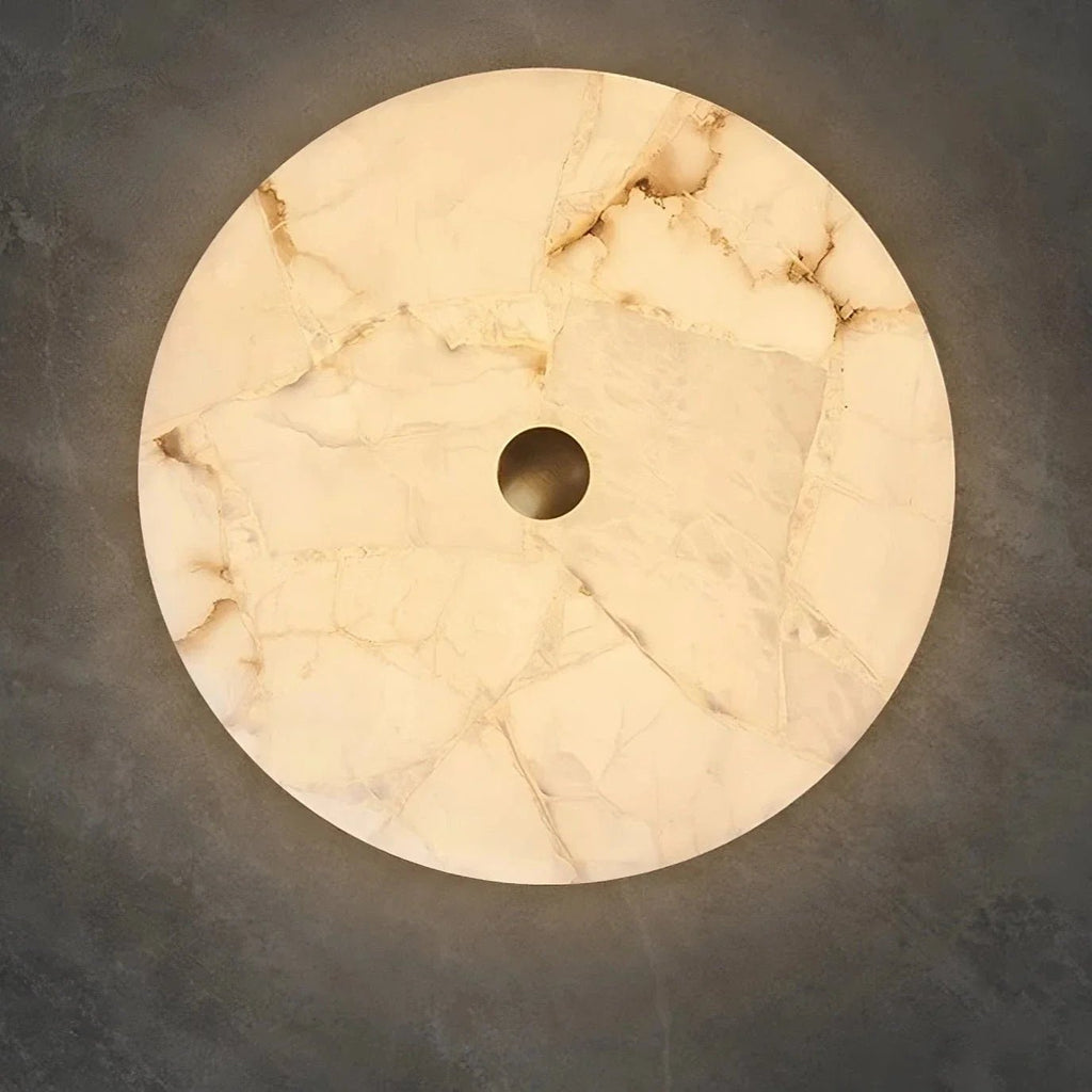 Moonshade Marble Flush Mount Chandelier - fovolighting