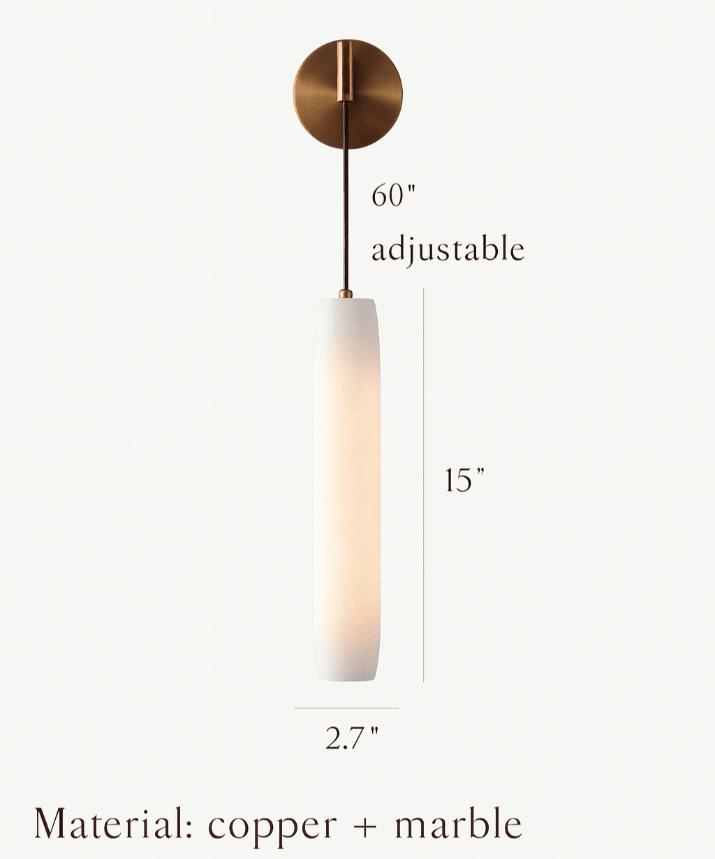 Moonshade Marble Pendant Wall Sconce - fovolighting