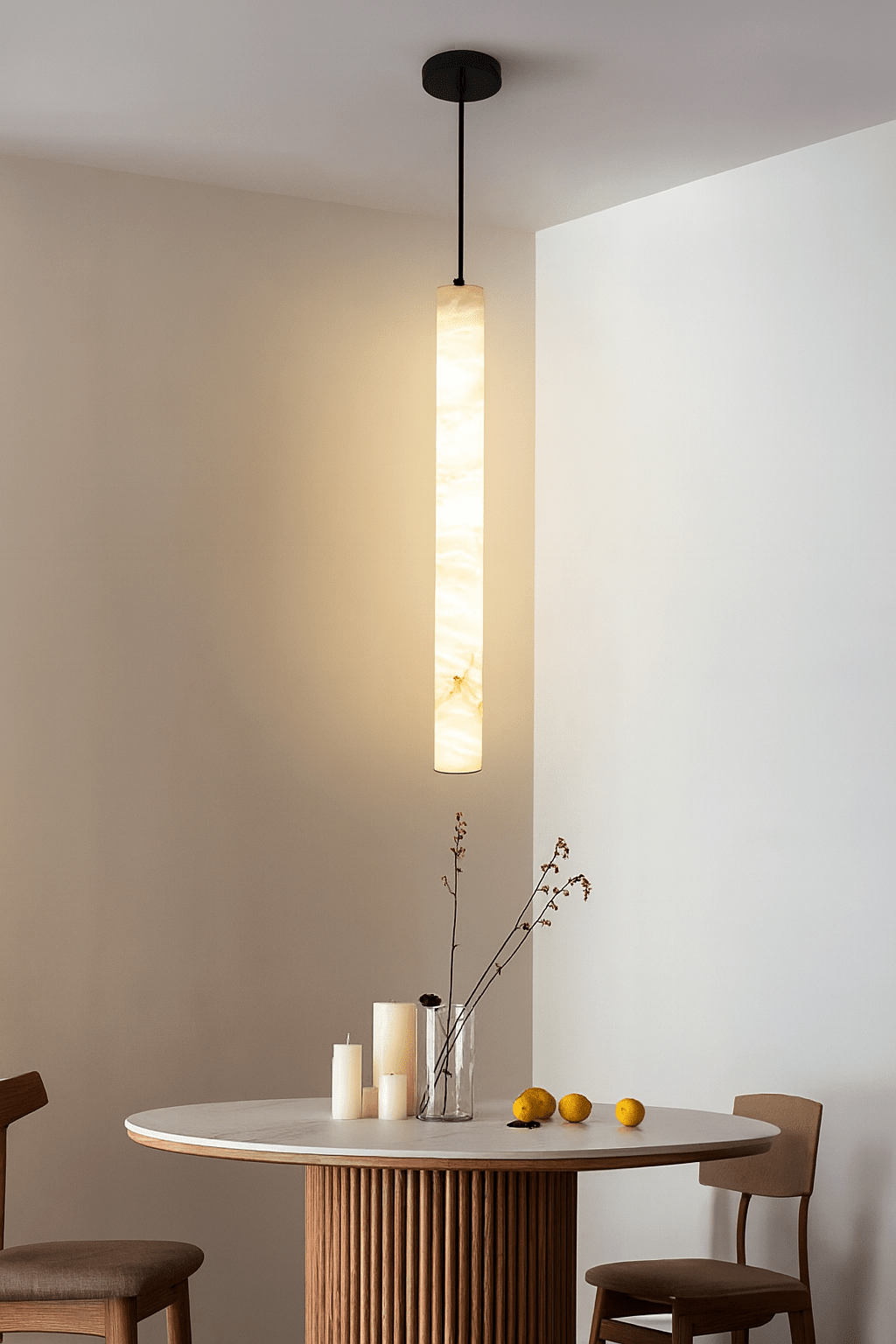 Moonshade Natural Marble LED Pendant - fovolighting