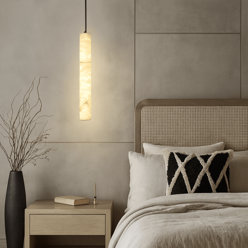 Moonshade Natural Marble LED Pendant - fovolighting