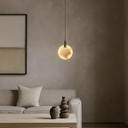 Moonshade Natural Marble Pendant Light - fovolighting