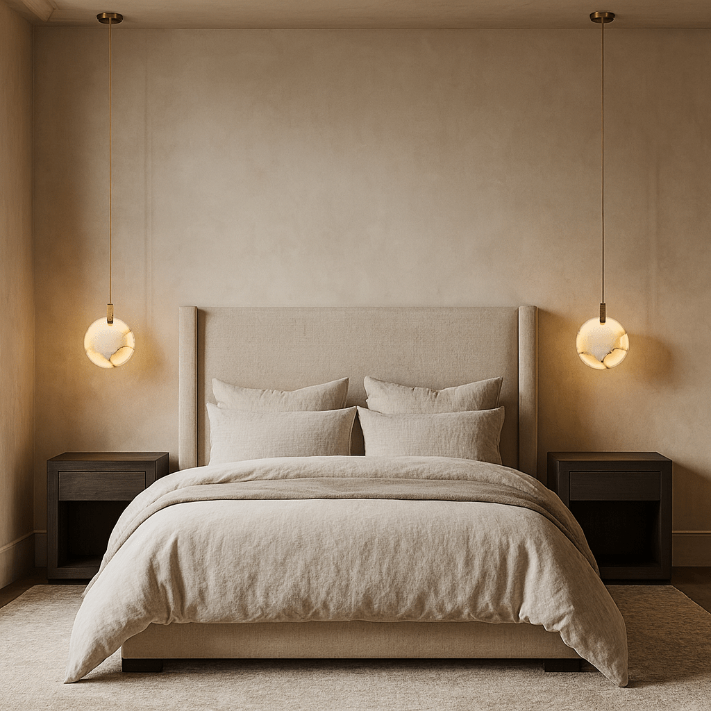 Moonshade Natural Marble Pendant Light - fovolighting