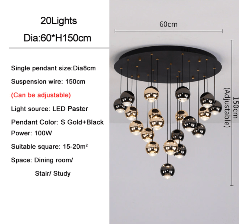 Multi Pendant Modern Foyer Chandelier - fovolighting