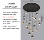 Multi Pendant Modern Foyer Chandelier - fovolighting