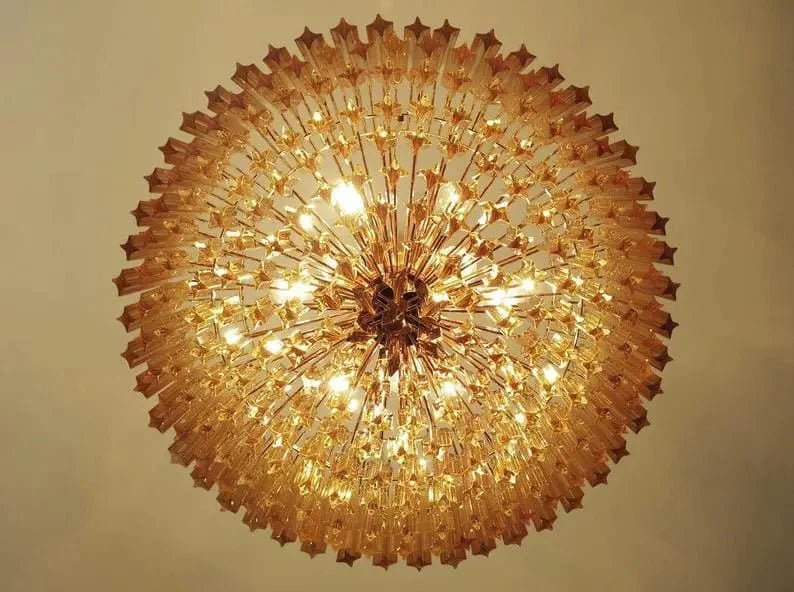 Murana Glass Chandelier – Amber - fovolighting