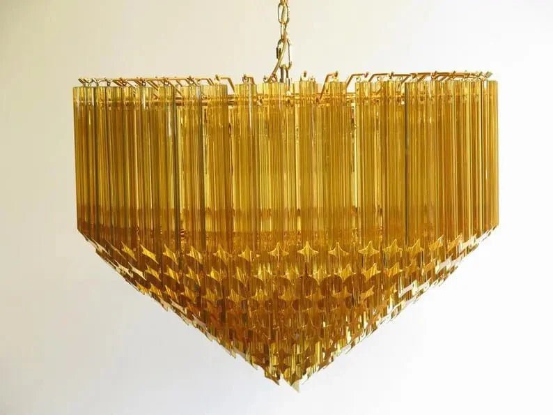 Murana Glass Chandelier – Amber - fovolighting