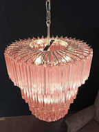 Murano Chandelier – 112 prisms – Pink - fovolighting