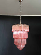 Murano Chandelier – 112 prisms – Pink - fovolighting