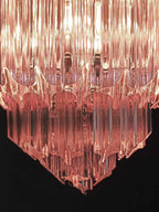Murano Chandelier – 112 prisms – Pink - fovolighting