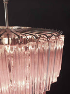 Murano Chandelier – 112 prisms – Pink - fovolighting