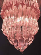 Murano Chandelier – 112 prisms – Pink - fovolighting