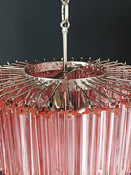 Murano Chandelier – 112 prisms – Pink - fovolighting
