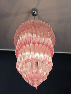 Murano Chandelier – 112 prisms – Pink - fovolighting