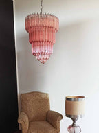 Murano Chandelier – 112 prisms – Pink - fovolighting