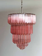 Murano Chandelier – 112 prisms – Pink - fovolighting