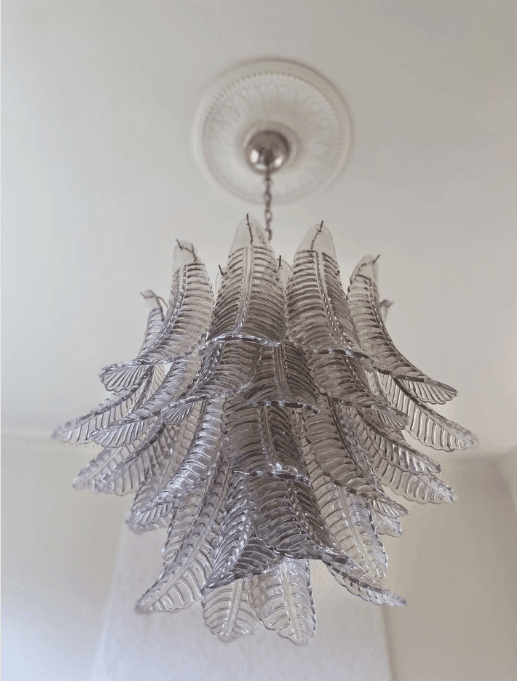 Murano Chandelier – 36 glass leaves – Smoked - fovolighting