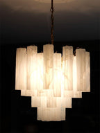 Murano Chandelier – 36 tubes – Alabaster white - fovolighting
