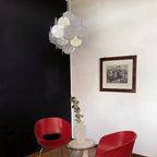Murano Chandelier 36 White Disks - fovolighting