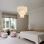 Murano Chandelier – 48 tubes – Alabaster White - fovolighting