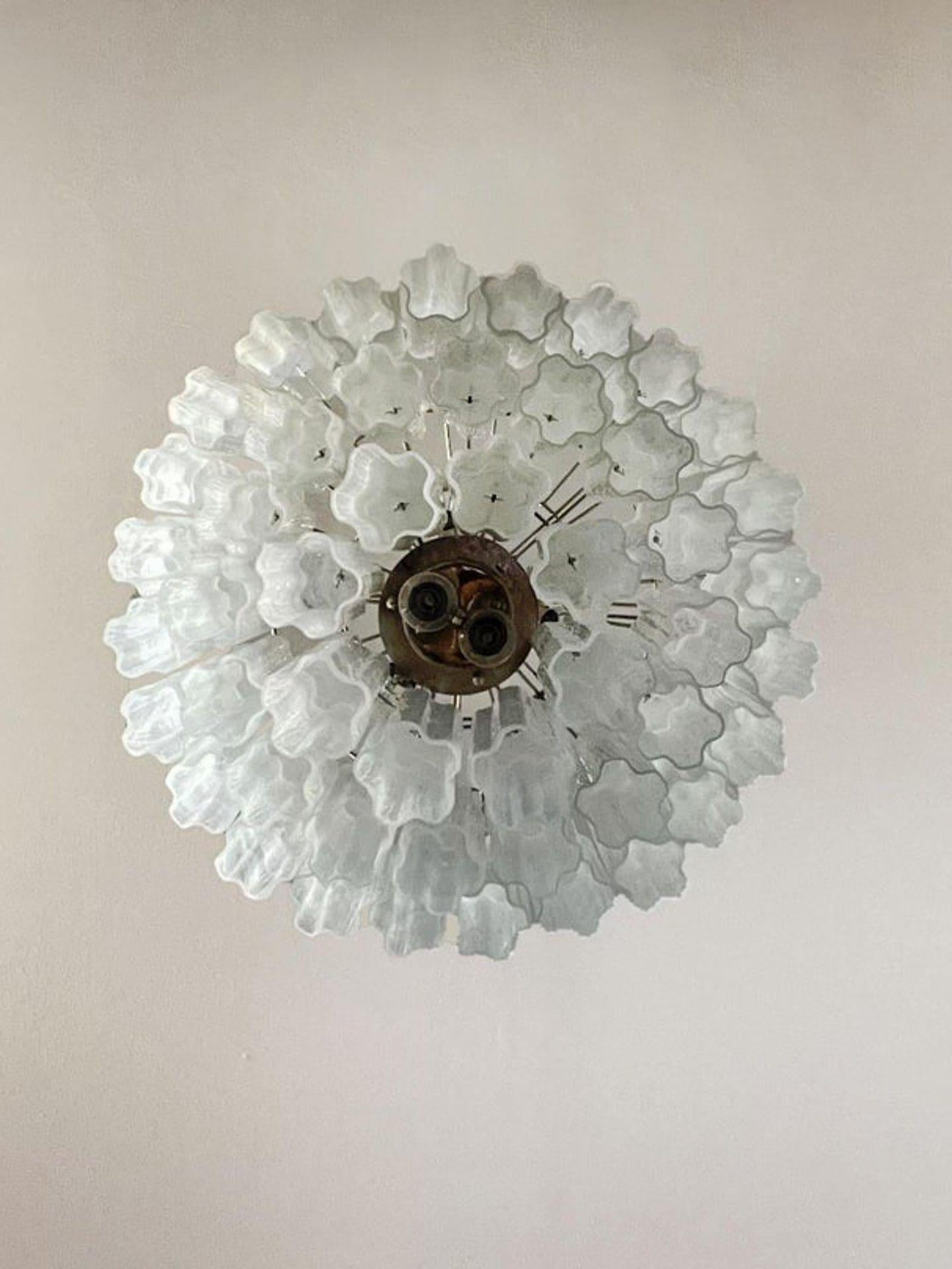 Murano Chandelier – 48 tubes – Alabaster White - fovolighting