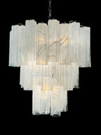 Murano Chandelier – 48 tubes – Alabaster White - fovolighting