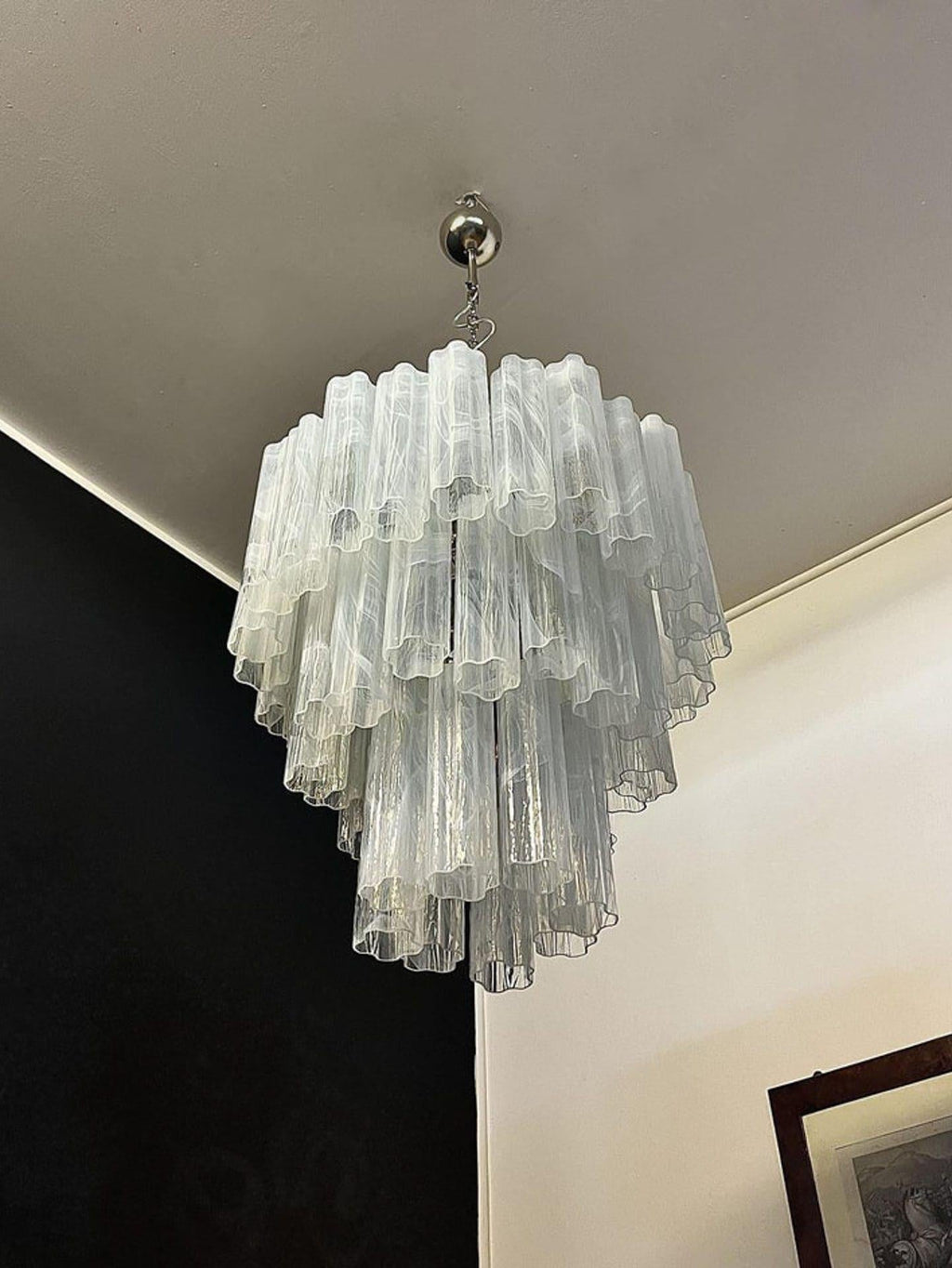 Murano Chandelier – 48 tubes – Alabaster White - fovolighting