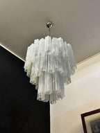 Murano Chandelier – 48 tubes – Alabaster White - fovolighting