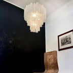 Murano Chandelier – 48 tubes – Alabaster White - fovolighting