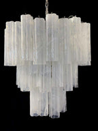 Murano Chandelier – 48 tubes – Alabaster White - fovolighting