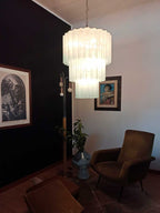 Murano Chandelier – 52 tubes – Opal - fovolighting