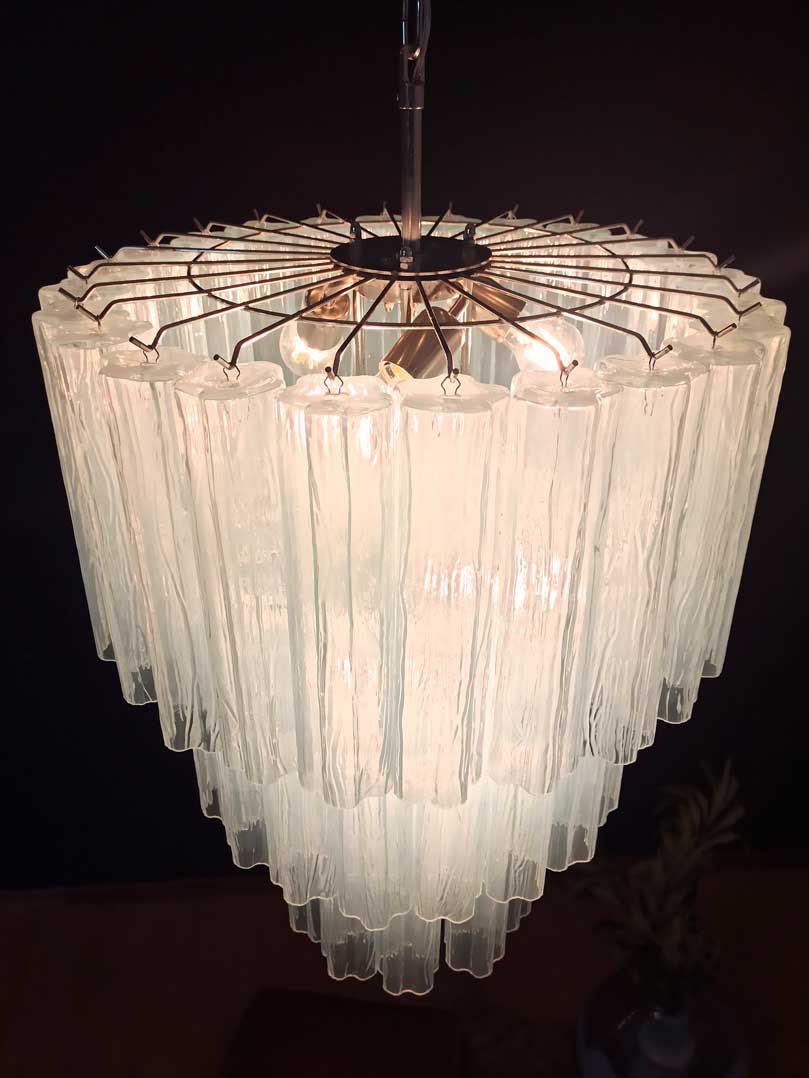 Murano Chandelier – 52 tubes – Opal - fovolighting