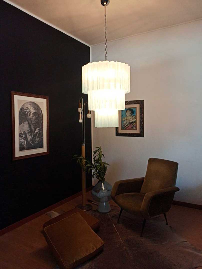 Murano Chandelier – 52 tubes – Opal - fovolighting