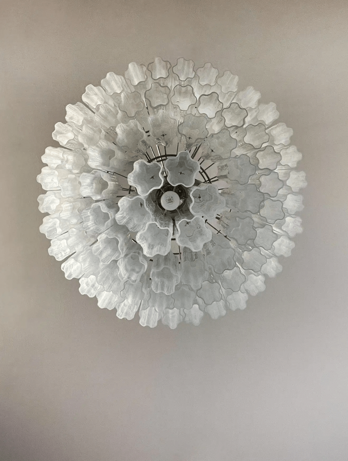Murano Chandelier – 78 tubes – Alabaster white - fovolighting