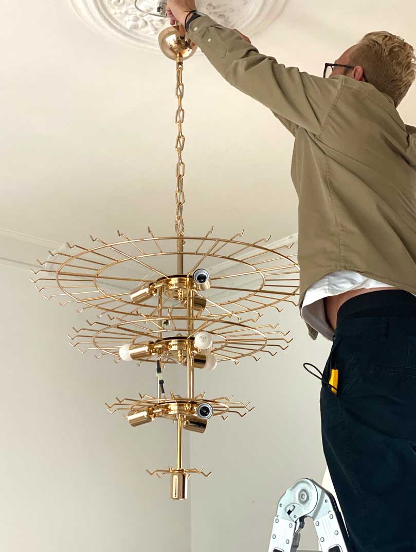Murano Chandelier – 78 tubes – Opal - fovolighting