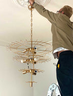 Murano Chandelier – 78 tubes – Opal - fovolighting