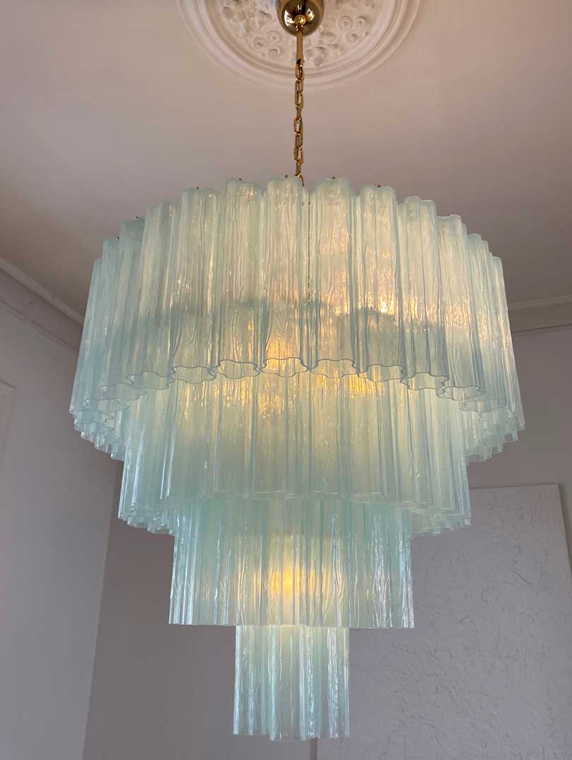 Murano Chandelier – 78 tubes – Opal - fovolighting