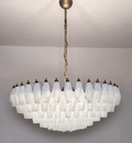 Murano Chandelier – Poliedri – 185 glass – White Alabaster - fovolighting