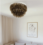 Murano Chandelier – Poliedri – 84 glasses – Dark smoked - fovolighting