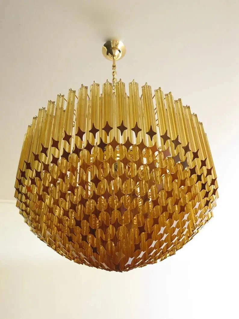 Murano Glass Chandelier – Amber - fovolighting