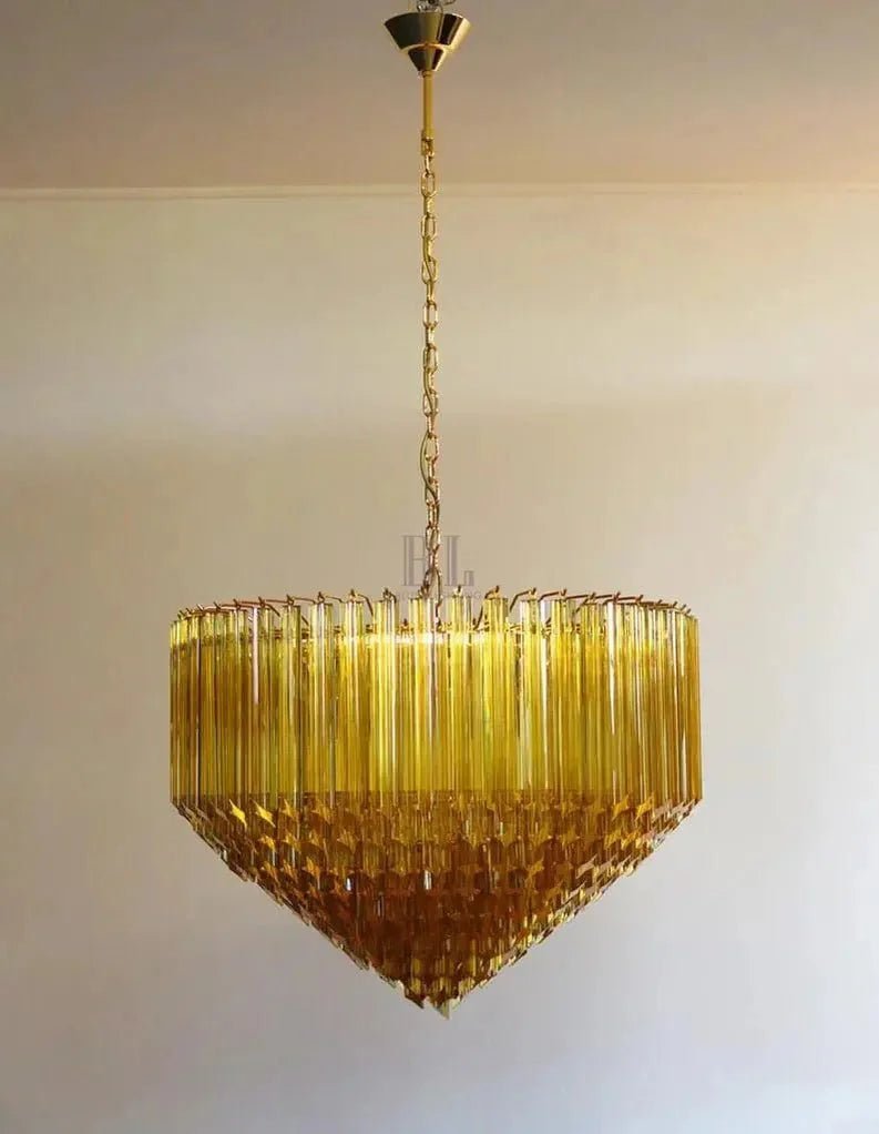 Murano Glass Chandelier – Amber - fovolighting