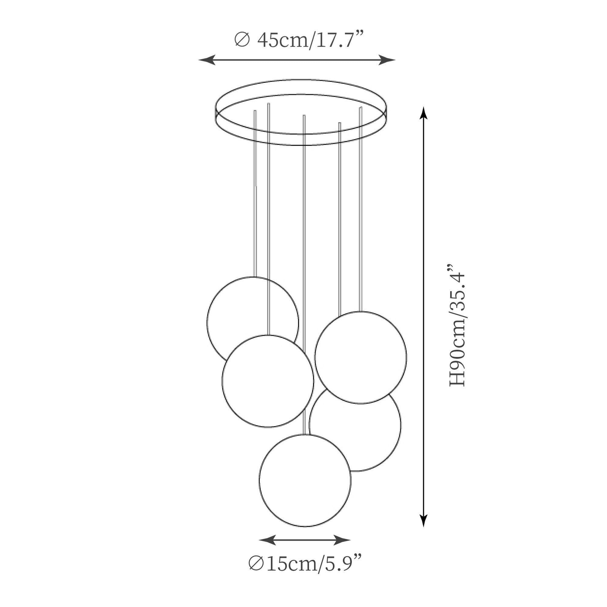 Nami Alabaster Sphere Staircase Chandelier Brass Multi Pendant Light - fovolighting
