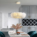 Natural Goose Feather Chandelier - fovolighting