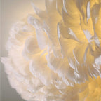 Natural Goose Feather Chandelier - fovolighting
