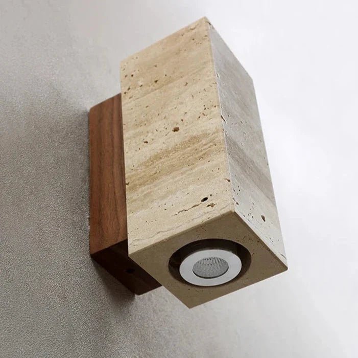 Natural Travertine Wall Lights - fovolighting