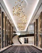 New Creative Golden Wings Floating Chandelier for Hall/Hotel/Restaurant - fovolighting